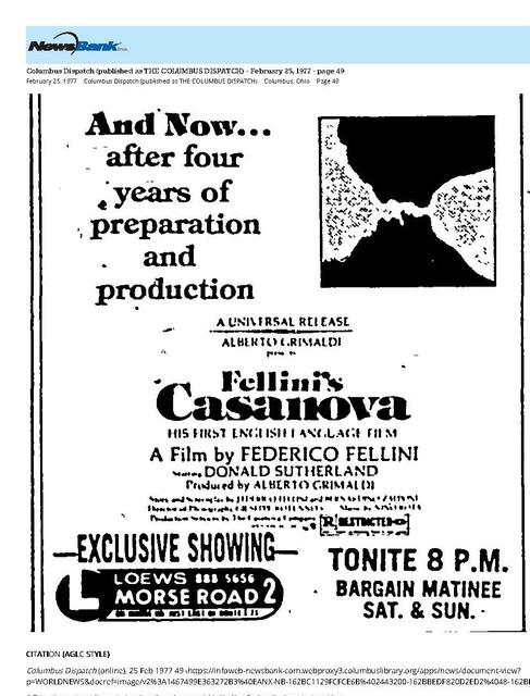 The Great Directors: Frederico Fellini (1956)
