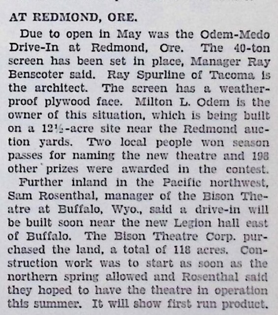 Ray Spurline, Theater Architect (1952)