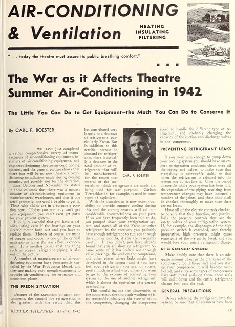 The World War II Era: Effects on Summer Air-Conditioning (1942)