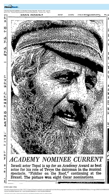 The Great Directors: Norman Jewison (1985), R.I.P. (1926-2024)/Topol, R.I.P. (1935-2023)(