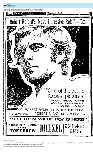 Robert Redford, R. I. P. (1936 - 2025)/Robert Blake. R. I. P. (1933-2023)