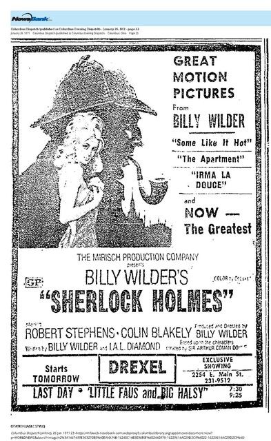 The Great Directors: Billy Wilder (1971)