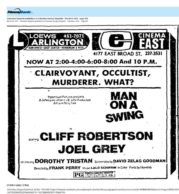 Cleveland, Ohio native, Joel Grey (1974)/The Great Directors: Frank Perry