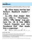 Robert Redford, R. I. P. (1936 - 2025)