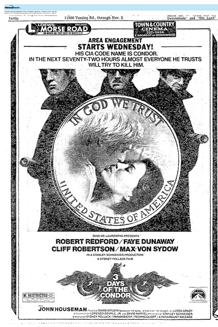 Robert Redford, R. I. P. (1936 - 2025)/The Great Directors: Sydney Pollack (1975)