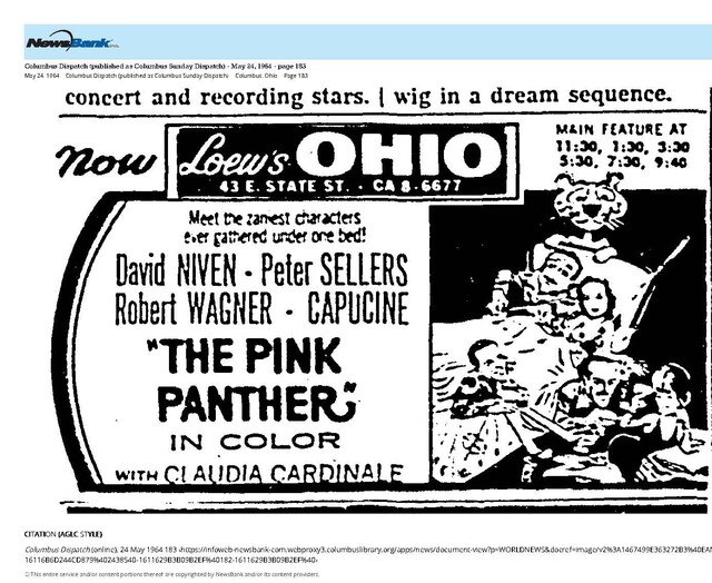 Claudia Cardinale, R. I. P. (1938 - 2025)/The Great Directors: Blake Edwards (1964)