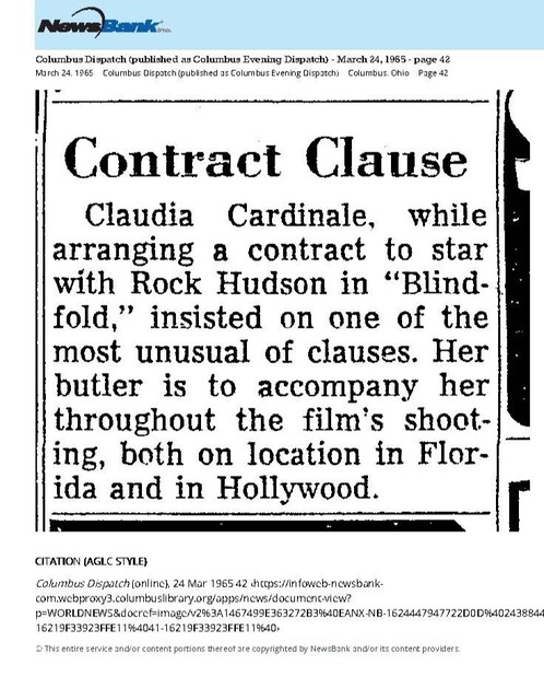 Claudia Cardinale, R. I. P. (1938 - 2025)
