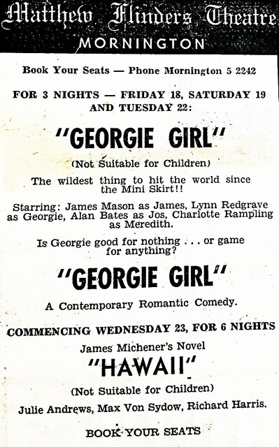 Matthew Flinders Theatre Main Street, Melbourne, VIC  - 1966