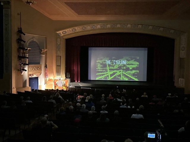New Jersey organist Ian Fraser accompanying a silent film.