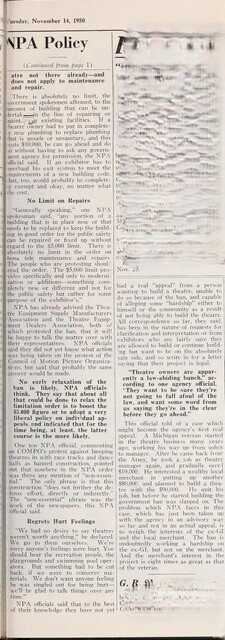 Government Intervention on Theater Construction (1950)