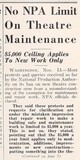 Government Intervention on Theater Construction (1950) page 1 of 2