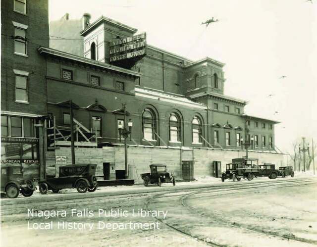 The remodeling of the International Theatre to the new Gorge Auditorium.  1926 photo courtesy of the Niagara Falls Public Library Local History Dept. Niagara Falls NY.
