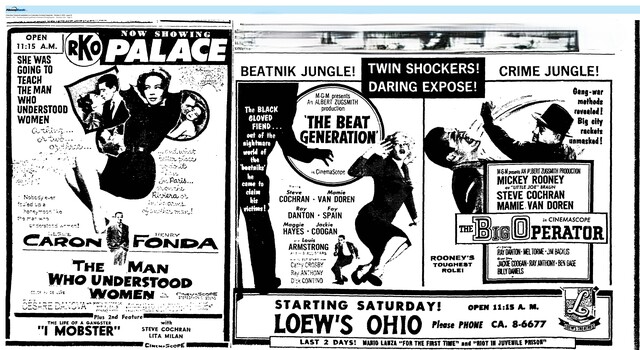 A (1959) Steve Cochran Triple Treat and Double Mamie Van Doren!!!!