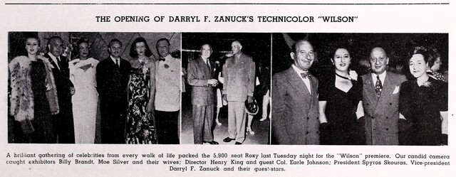 World Premiere of "Wilson" (1944)