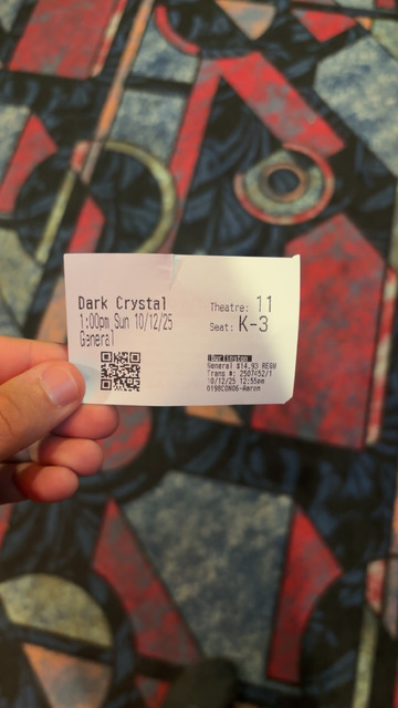 Regal Burlington 20 Ticket Stub