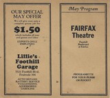["Program  Fairfax Theatre  Oakland CA  MAY 1928"]