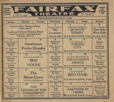 ["Fairfax Theatre Oakland  Program  May 1928"]