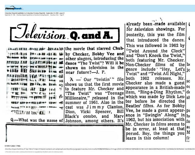 The Twist (1958 - 1966)