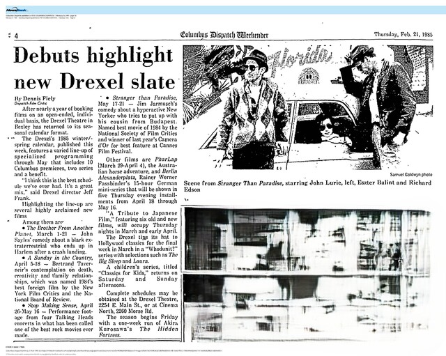 Akron, Ohio native, Jim Jarmusch's "Stranger than Paradise" (1985)