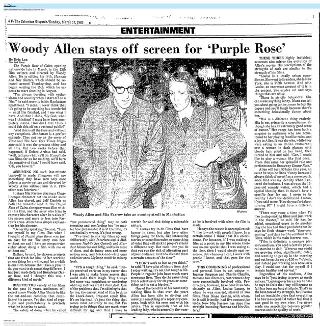 The Great Directors: Woody Allen (1985)