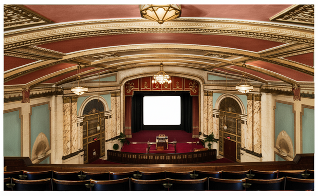 Colourised Kingsway Super Cinema Auditorium 1929