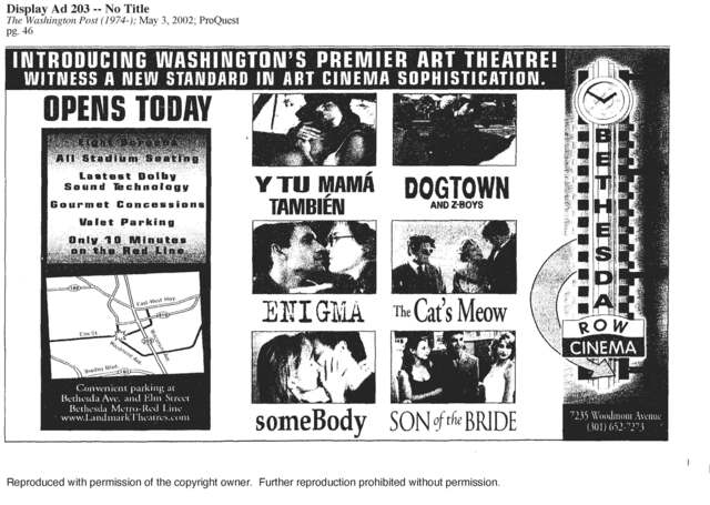 Landmark Bethesda Row Cinema