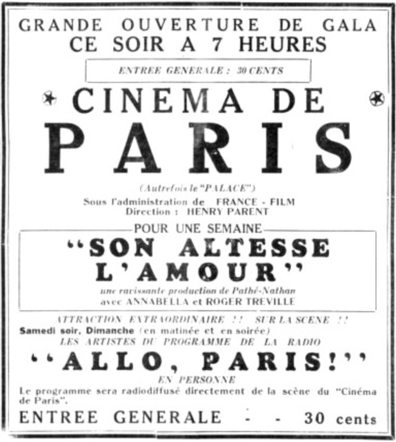 Cinéma De Paris 