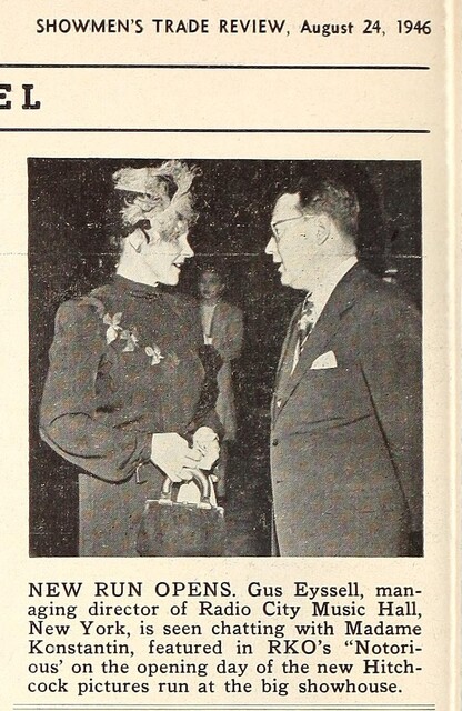 "Notorious" Opens at the Music Hall (1946)