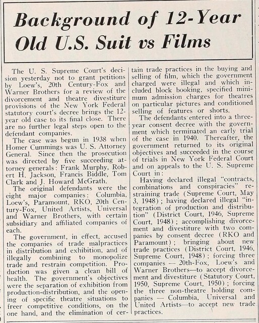 When Movie Studios Were Forced to Divest Their Theaters (1950)