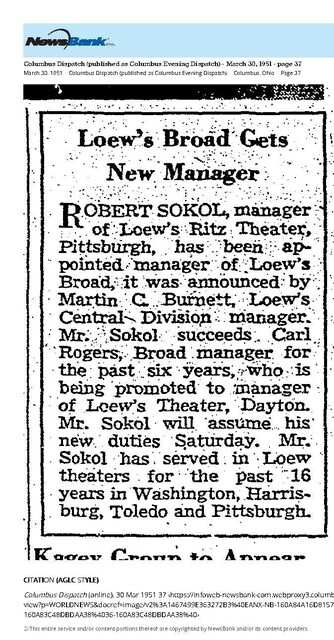 Managerial Change (1951)