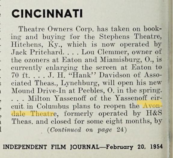 Reopening, page 1 of 2 (1954)