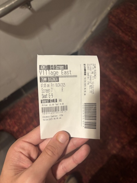 Village East by Angelika Ticket Stub