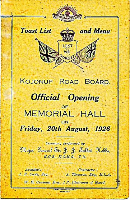 Kojonup Memorial Hall and Gardens 97 Albany Highway, Kojonup, WA