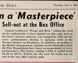 World Premiere of "Porgy and Bess" (1959)