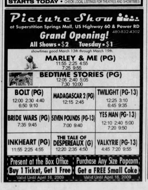 March 13, 1999 Grand Opening Ad under new ownership