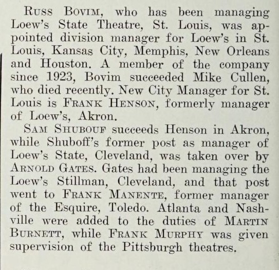 After Bovim Left Columbus and Before Shubouf Arrived in Columbus (1954)