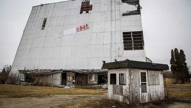 The Ski-Hi Drive-in - shown here before being demolished in 2016 - was built in 1952, showed its last movie in 2005. Jordan Kartholl/The Star Press, Jordan Kartholl/The Star Press