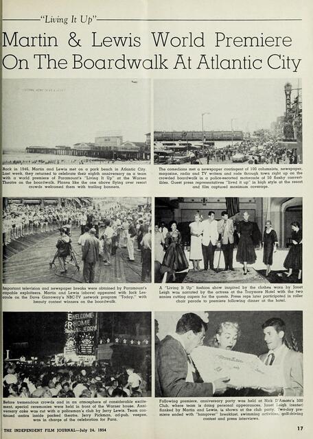 World Premiere of "Living It Up" (1954)