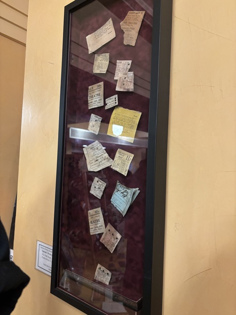 Hiway Theater Decorative Ticket Stub Display