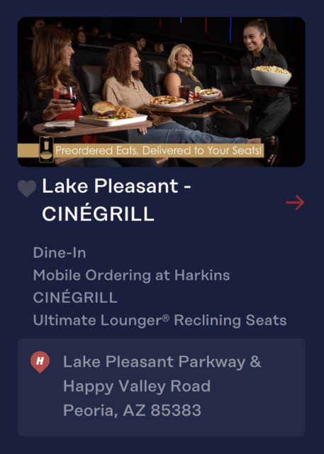 Harkins Cine Grill Lake Pleasant