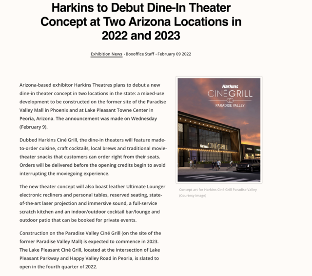 Harkins Cine Grill Lake Pleasant