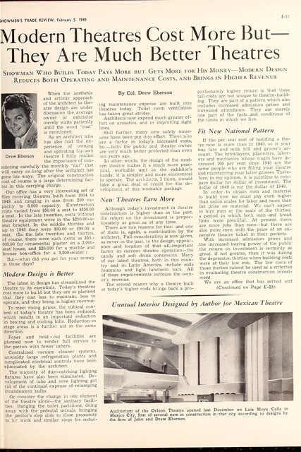 Theater Architect: Drew Eberson (1949)