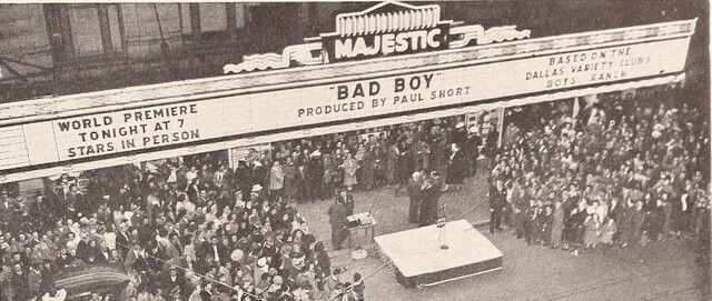 World Premiere of "Bad Boy" (1949)