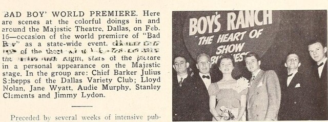 World Premiere of "Bad Boy" (1949)