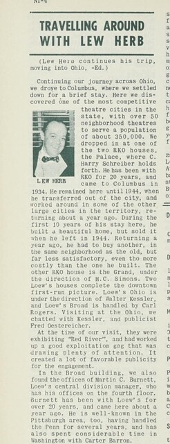 Lew Herb's Field Visit to Columbus (1948)