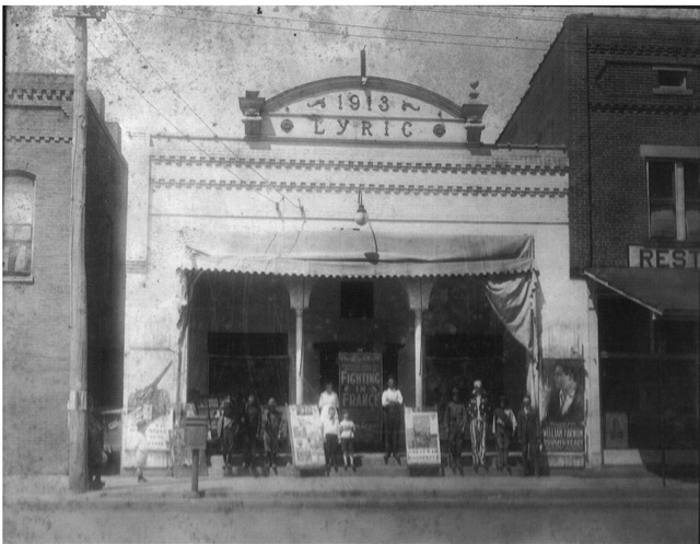 1918 photo credit Terry Lind, whose great-uncle Edward Lind opened the Lyric Theatre which was built in 1913. 
