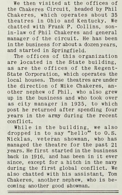 Lew Herb's Field Visit to Springfield (1949)