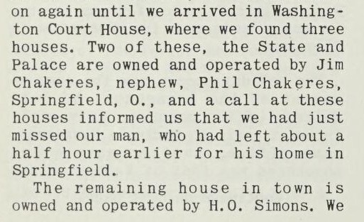 Lew Herb's Field Visit to Washington Court House (1949)