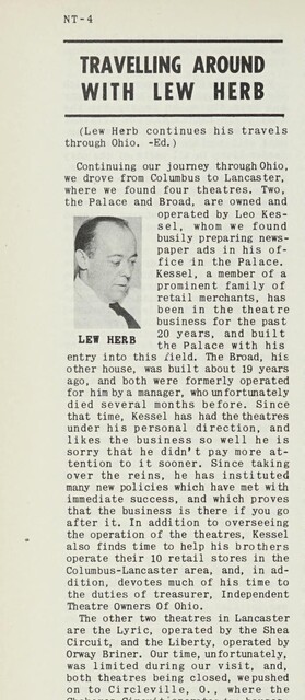 Lew Herb's Field Visit to Lancaster (1949)
