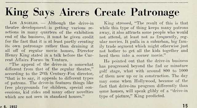 Drive-Ins: An Icon of American Leisure (1952)